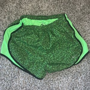Green Nike shorts